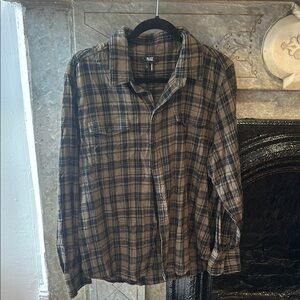Paige Plaid Button-Up Shirt flannel